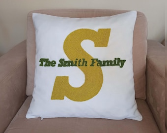 Almohada personalizada con aguja perforada, almohada con nombre personalizado, almohada con monograma, almohada con monograma, almohada con monograma, almohada personalizada, almohada con nombre