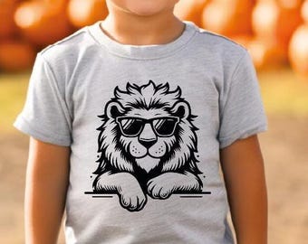 Lion Shirt for Kids, Cute Lion With Sunglasses Tshirt, Adult Youth Toddler Lion Shirts, Lion Birthday Party Gifts