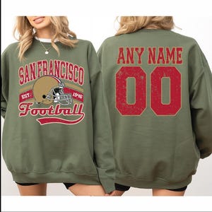 San Francisco Football Sweatshirt, Vintage Style Football Sweatshirt, San Francisco Fan Gift Sweater, Mascot Shirt,BP