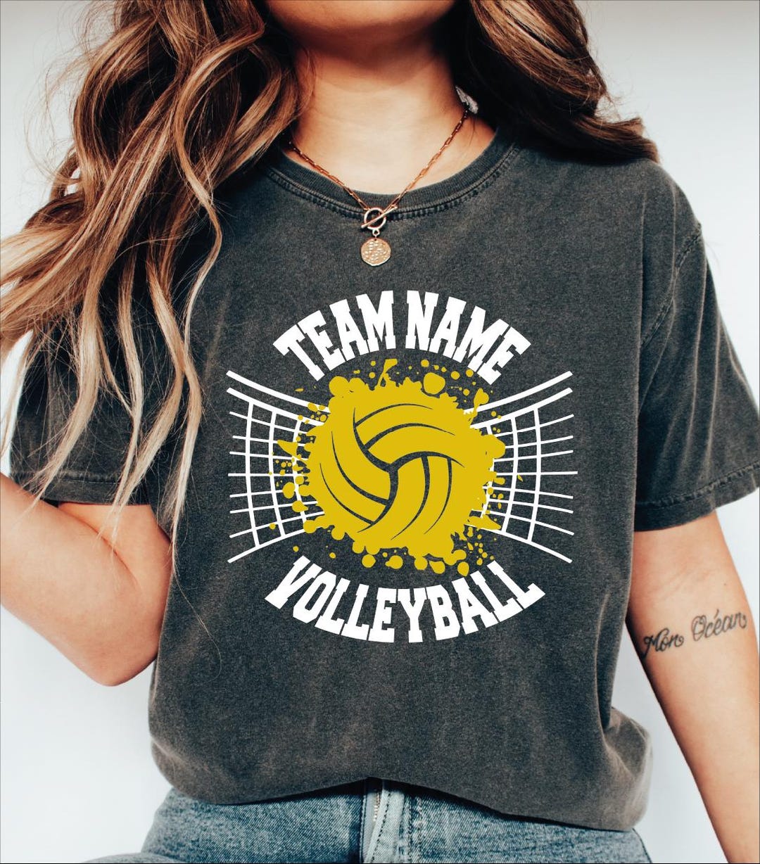 Customized Team Name Volleyball Shirt, Personalized Ball Color ...