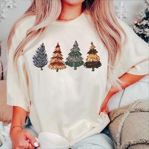 Comfort Colors Wizard Tree Christmas Shirt, Holiday Season Wizard Shirt, Wizard School Christmas Tshirt, Christmas Wizard Tree Shirt