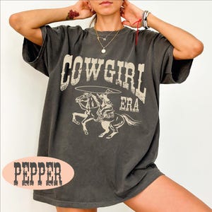 Cowgirl Era Comfort Colors Shirt, Vintage Style Western Shirt for Womens, Country Concert Aesthetic Trendy Tshirt, Retro Cowgirl T shirt