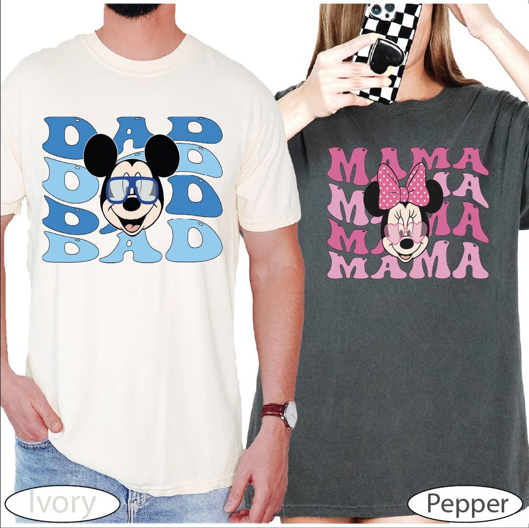 Custom Mama Dada Mini Matching Shirt, Disney Family Tshirt, Minnie ...