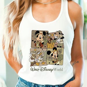 Disney Safari Tank Top, Animal Kingdom Tank Top for Her, Mickey And Friends Crop Top, Walt Disneyworld Racerback, Family Vacation V-Neck