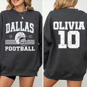 Dallas Football Sweatshirt, Dallas Sweatshirt, Vintage Style Dallas Football Sweatshirts, Cowboy Graphic Sweater, BP
