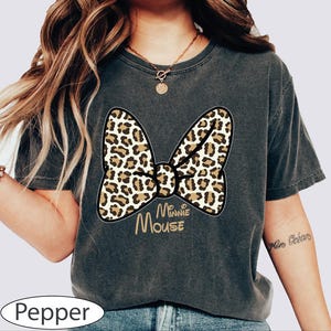 Comfort Colors Disney Minnie Mouse Shirt, Coquette Leopard Minnie Bow T-Shirt, Magic Kingdom Shirt, Animal Kingdom Shirt, Disneyworld Tee