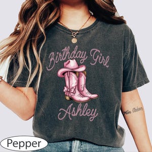 Custom Birthday Girl Shirt, Western Party Tshirt, Personalized Name Tee, Country Birthday Shirt, Cute Birthday Shirt, Bachelorette Party Tee