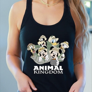 Animal Kingdom Safari Tank Top, Mickey and Friends Safari Tour Crop Top, Disney Safari Mode Racerback, Disneyland Trip Womens V-neck
