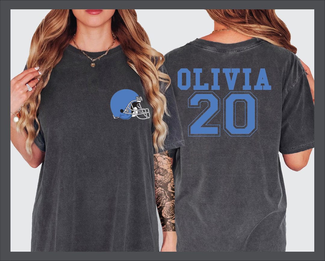 Custom Football Shirt, Customized Back Printed Shirt, Football Game Day