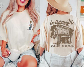Ratatouille Comfort Colors Shirt, Two Sided Remy Tshirt, Gusteau&#39;s Unisex Tshirt, Little Chef Mouse Graphic Tees, Disney Pixar T shirts, BP