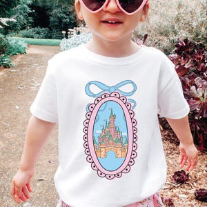 Disney Magical Castle Shirt, Happiest Place Shirt, Blue Coquette Tshirt, Disney Kids Shirt, Castle Fairytale Shirt, Disney Family Trip Tee