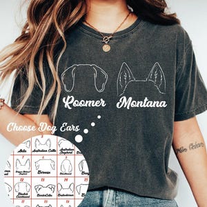 Custom Dog Ears Shirt, Dog Mom Shirt, Dog Lover Tee, Dog People Tshirt, New Dog Owner Shirt, Pet Lover Shirt, Custom Dog Mom Shirt