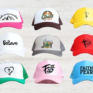 Jesus hats for women and men , Women Christian trucker hats,  Religious Spiritual Faith Hat, Christian Gifts for men & women, God caps