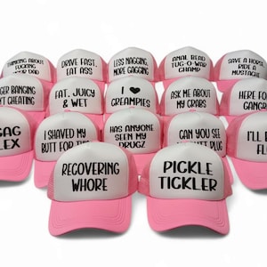 Funny Bachelor Party Trucker Hat: Unhinged Inappropriate Hat Game