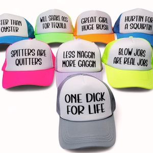Unhinged Bachelorette Party Trucker Hat Roulette: Funny Inappropriate Hat Game
