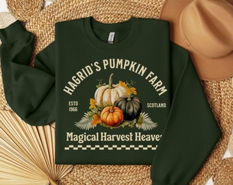 Hagrid's Pumpkin Farm Sweater, Fall Sweatshirt, Wizard Sweater, Halloween Sweater, HP Inspired Wizarding World Sweater, Wizard Sweater