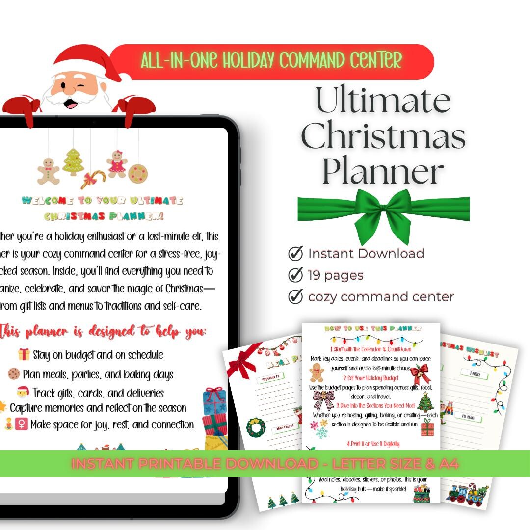 Ultimate Christmas Planner Holiday Organizer for Gifts, Meals, Budget ...