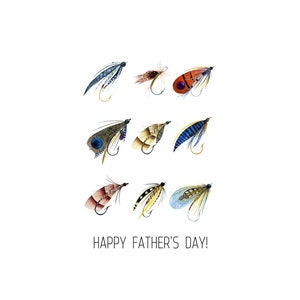 Fly Fishing Lures Father&#39;s Day Card