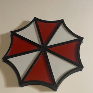RE Umbrella Corporation Symbol Logo magnet, 3D Printed Pla Plastic Multicolour Print