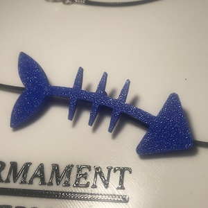 Hololive English Gawr Gura Fish Bone Necklace, 3D Printed