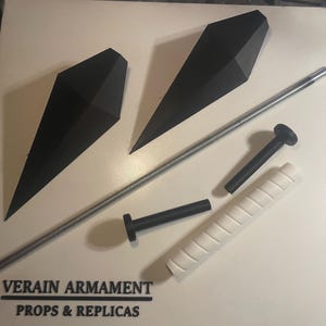 Japanese Kunai 3D Printed Prop Kit, Double Sided Replica