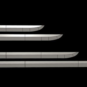 Straight Blade Single Edge Sword Blade Kit 3D Printed, multiple sizes