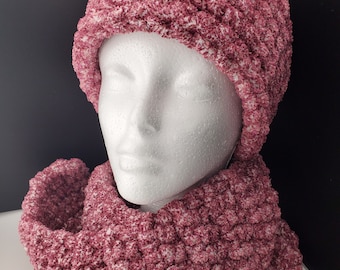 Crocheted Hat and Neck Warmer