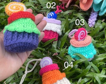 Crochet Cupcake Coin Purses - Handmade Mini Bags for Coins and Small Treasures