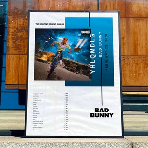  SNipsa Bad Poster Bunny EL ÚLTIMO TOUR DEL MUNDO Album Cover  Canvas Poster Wall Art Decor Print Picture Paintings for Living Room  Bedroom Decoration Frame-style20x30inch(50x75cm): Posters & Prints