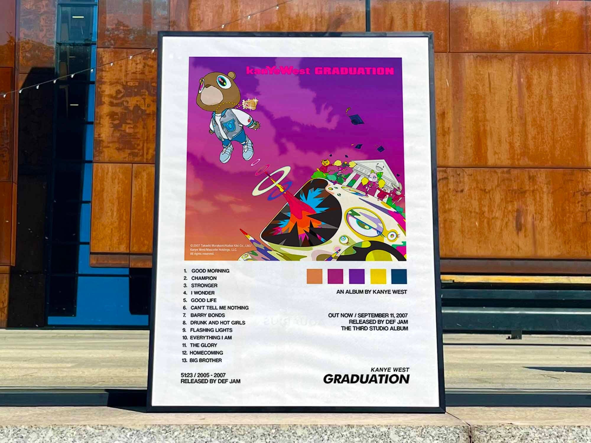 Kanye West Poster, Kanye West Graduation Album Poster, Kanye - Inspire  Uplift