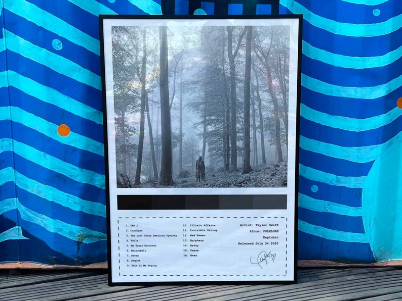 Taylor Swift folklore Album Cover Poster 4 Etsy