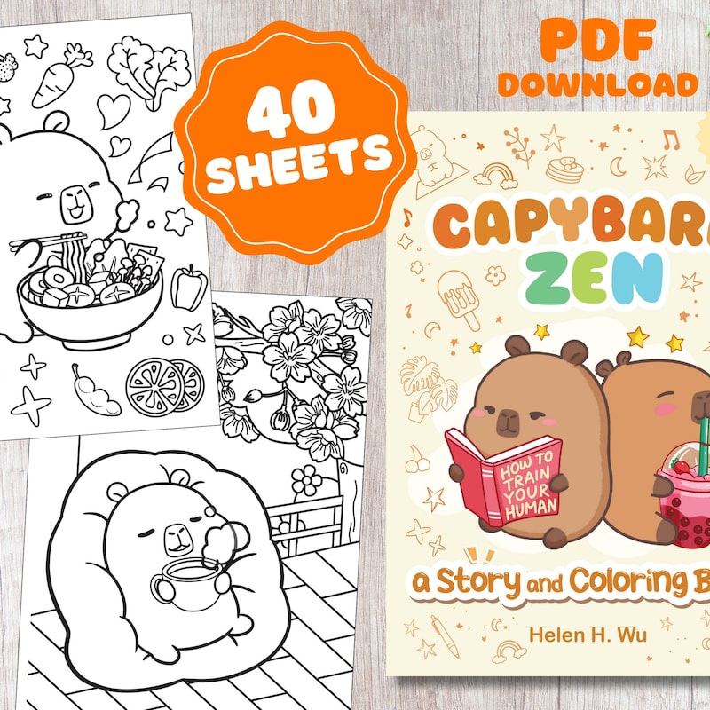 Colorear capibara - Etsy México