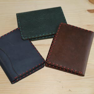 Tarjetero de cuero, mini billetera Crazy Horse hecha a mano, billetera unisex de lujo, regalo para el Día del Padre, regalo para novio, regalo para esposo
