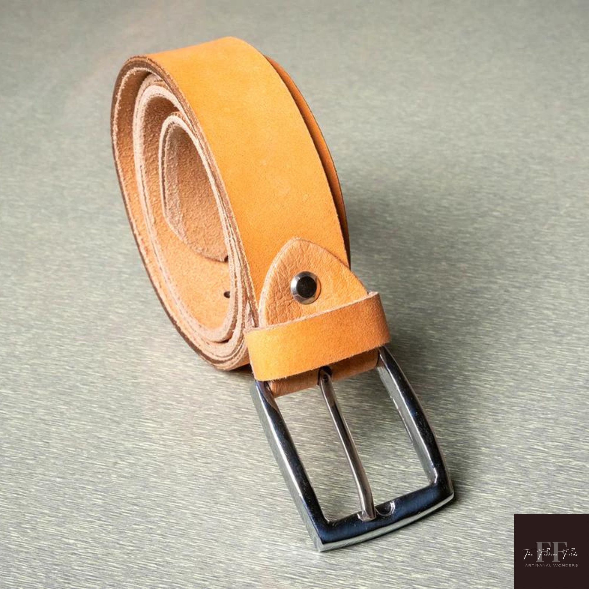 Genuine Leather Belt, Rectangular Buckle, Anniversary Gift - Etsy