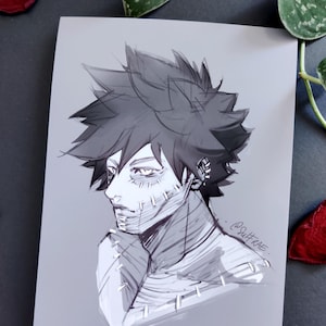 Dabi Touya Todoroki art print, Fanart My Hero Academia, MHA, Boku no Hero Academia, League of villains crematorium Dabi Luxury paper 250g