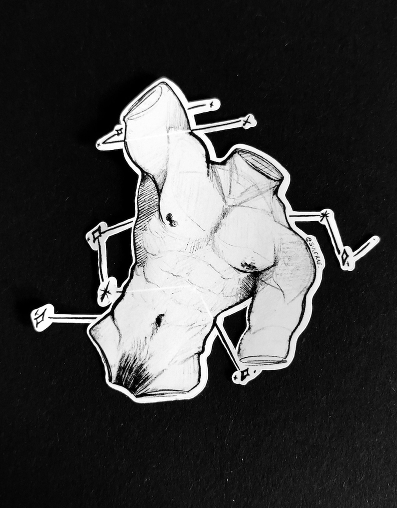 Male Chest Body Abs Waterproof Sticker - Etsy