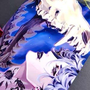 Stampa artistica di personaggi originali di anime - arte della stregoneria, negromante, arte di DnD - arte OC - carta per poster spessa 250 gsm - amante dei mostri