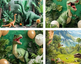 Dinosaur photo digital backdrop, dino fantasy birthday party background, studio backdrop, picture editing template overlay, DIGITAL DOWNLOAD