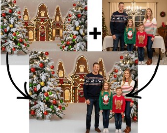 Custom Photo Editing Service: Place Person or Pet Into Digital Backdrop, Composite Photo Editing, Pet Portrait Editing, Kids Photo Edit