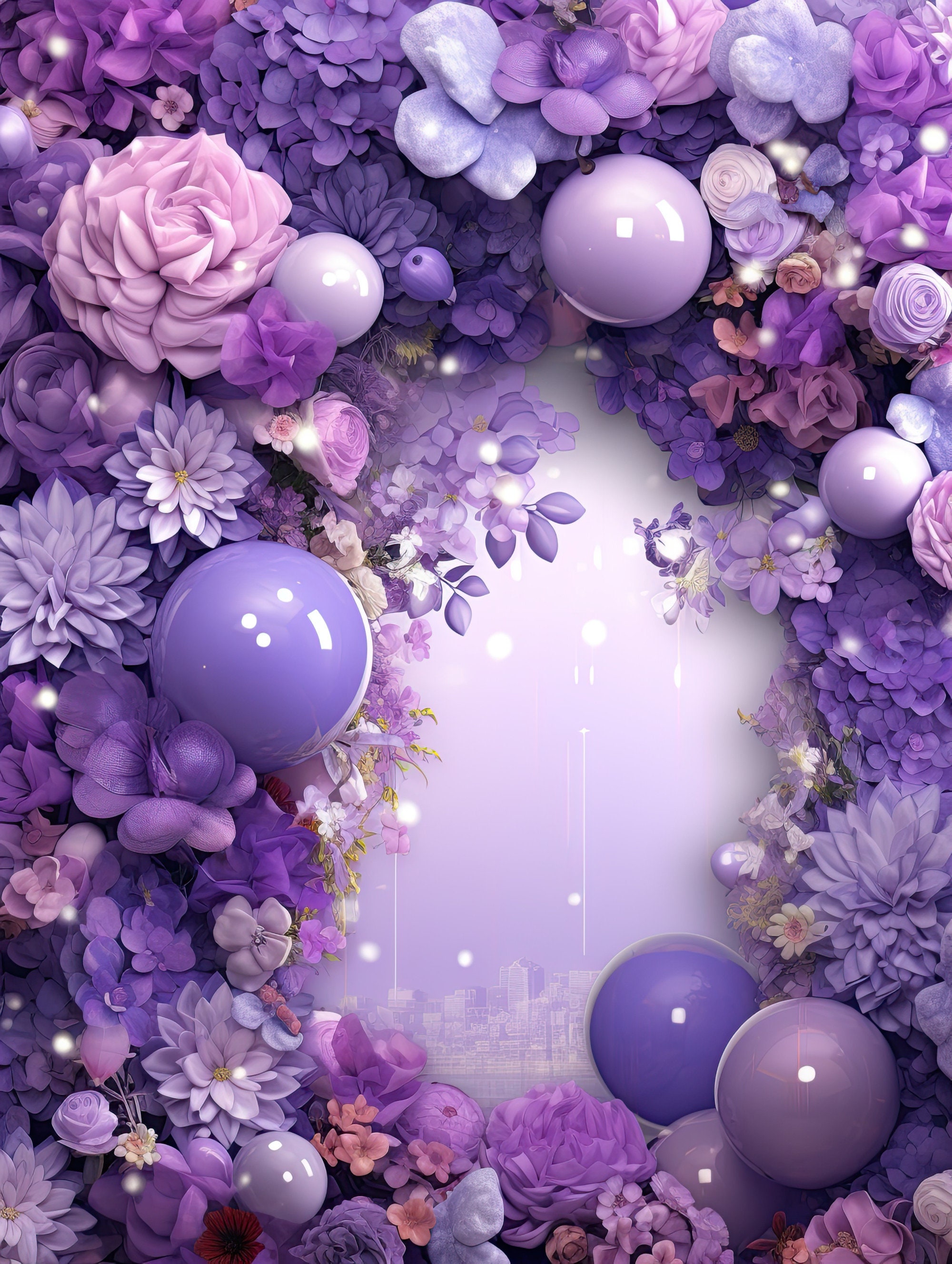 Purple Balloon Garland Arch Digital Backdrop, Digital Download, Birthday,  Maternity and Wedding Backdrop, Studio Background, Photo Editing - Etsy, image size:2000x2655