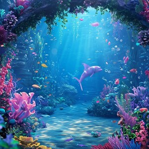 10 Ocean DIGITAL Backdrop, Fish Background, Mermaid Party Decor ...