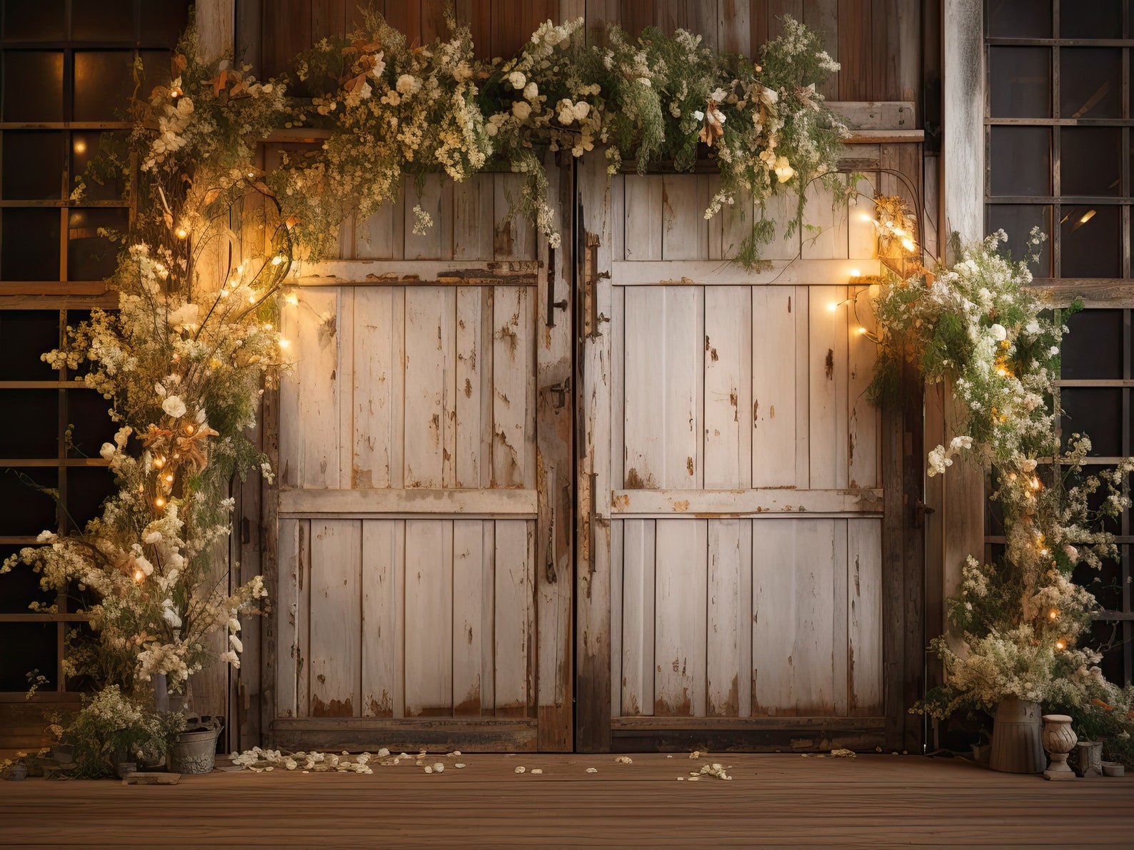 Wooden Barn Rustic Digital Backdrop, Boho Wedding, Western Wedding ...
