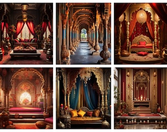 Indian decor DIGITAL backdrop, Indian home wallpaper, Indian furniture background, photo editing template, studio photography decoration