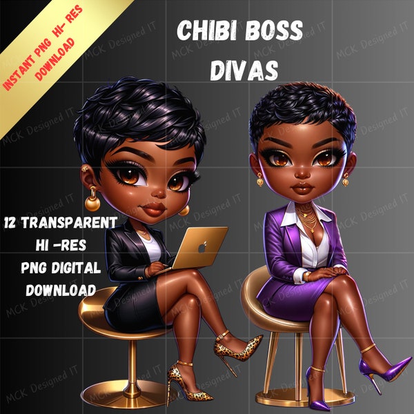 Boss Girl Clipart Black Lady Boss Clipart Business Woman Clipart Boss Chic Clipart PNG Girl Boss Clipart Fashion Clipart