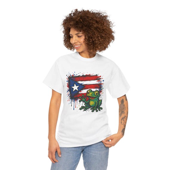 Puerto Rico Coquí  Tee, Unisex T-Shirt, Hispanic Heritage, Tropical Adventure, Summer Casual Wear, Eco-Friendly Fashion