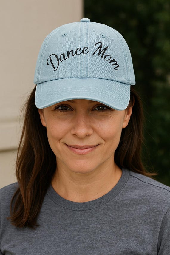 Dance Mom Denim Hat - Embroidered Cap for Dance Enthusiasts, Perfect Gift for Dance Recitals, Competitions, and Everyday Wear
