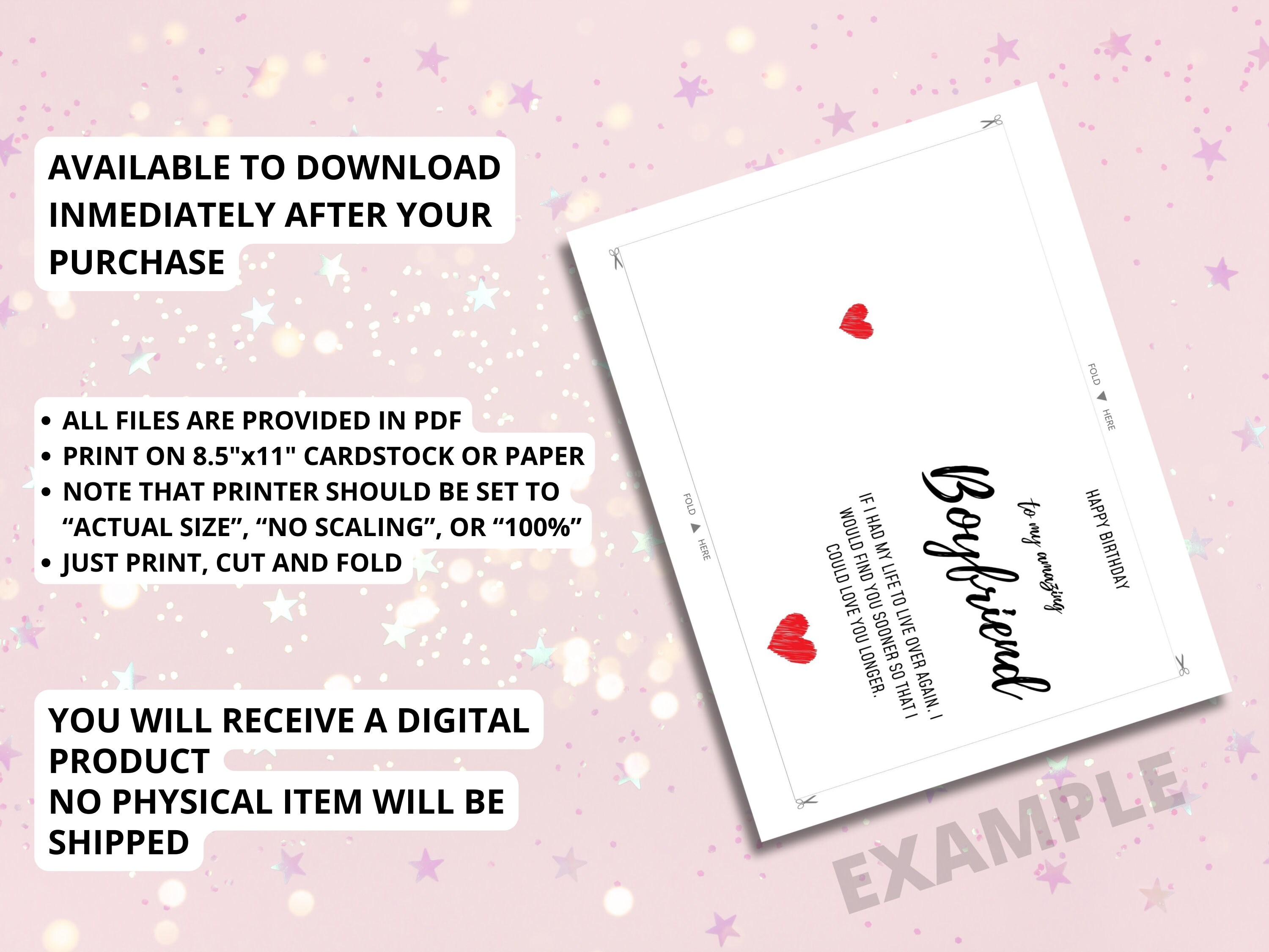 Unique Printable Birthday Card for Husband - Printable Greeting for Him ...