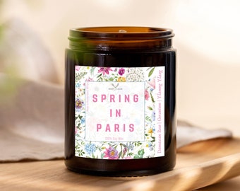 Spring in Paris Scented Candle | Spring Scented Candle | Gift For Her | 100% Soy Candle | Vegan Candle | Floral Scented Candle | Birthday