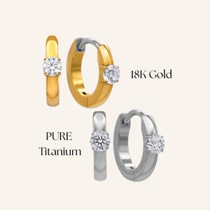 Oorbellen van puur titanium - hypoallergeen, conch-, helix- en waterdicht en verkleuren niet.