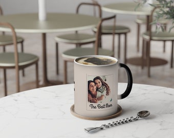 Regalo perfecto para mama taza personalizada con nombre y foto Color-Changing Mug, 11oz